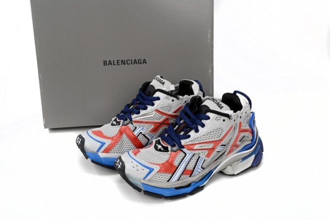 Balenciaga Runner White Blue Orange - Image 4