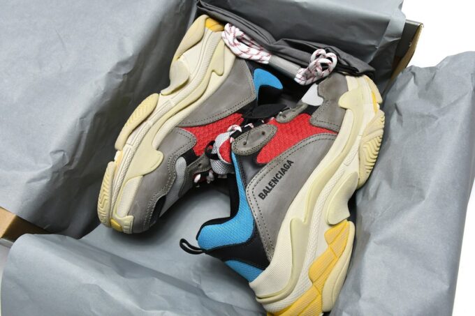 Balenciaga Triple S Blue Red - Image 2