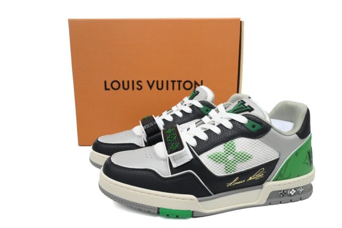Louis Vuitton Trainer Black Green - Image 5