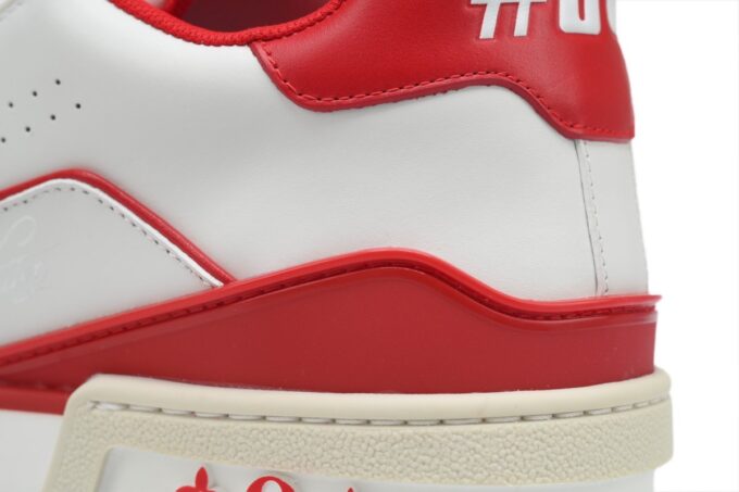 Louis Vuitton Trainer White Red - Image 4