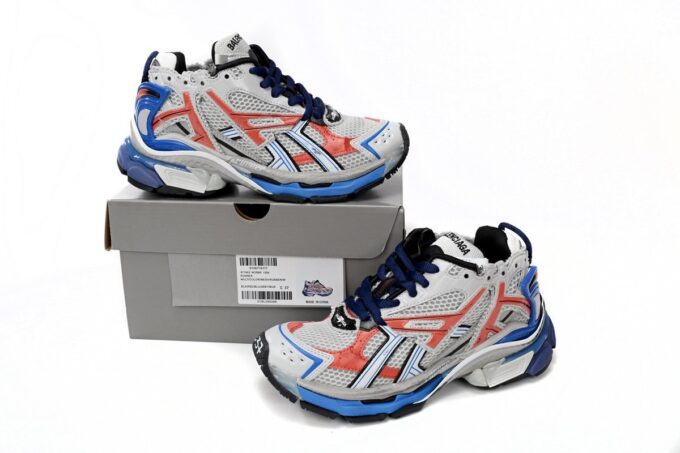 Balenciaga Runner White Blue Orange - Image 6