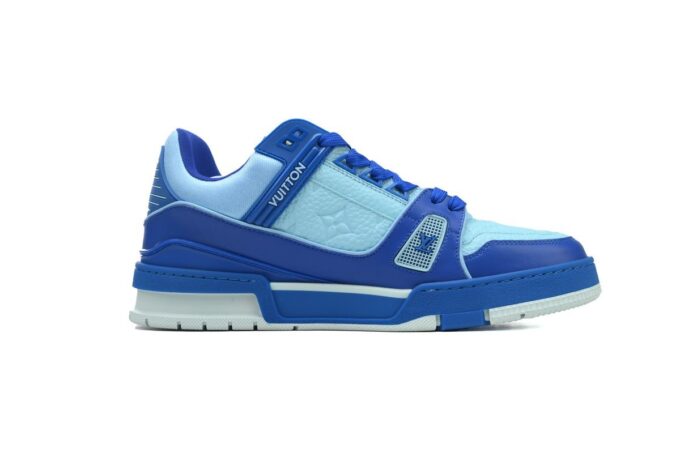 Louis Vuitton Trainer White Blue - Image 2