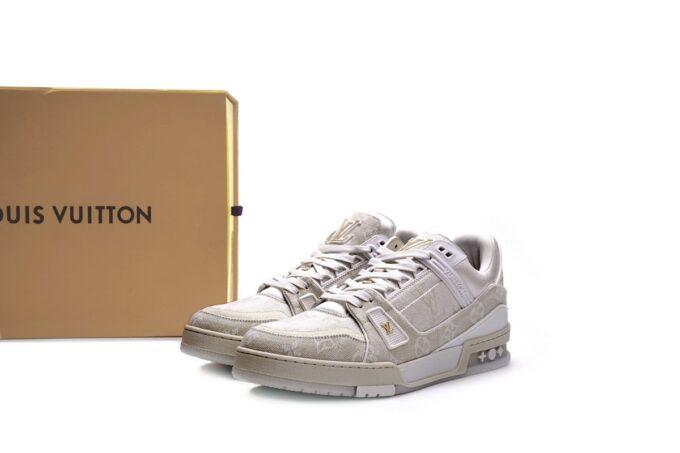 Louis Vuitton Trainer White Denim - Image 2