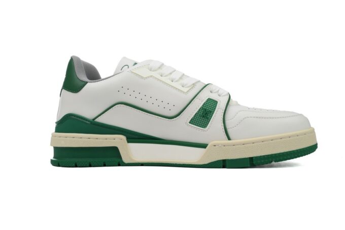 Louis Vuitton Trainer White Green - Image 4