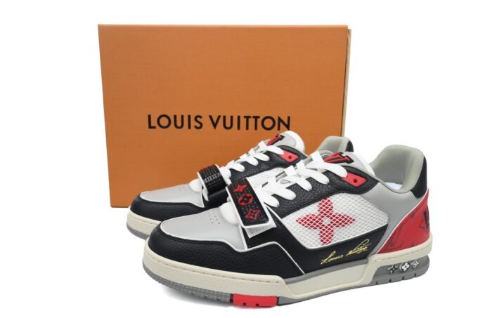Louis Vuitton Trainer Black and Red - Image 4