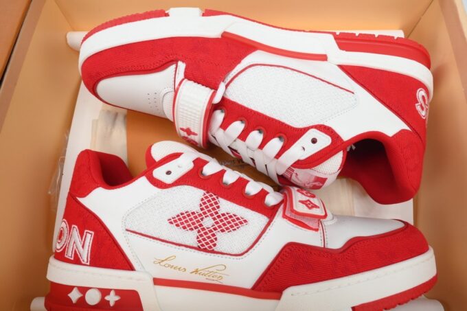 Louis Vuitton Trainer Rose Red - Image 5