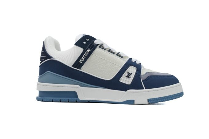Louis Vuitton Trainer White Blue - Image 5