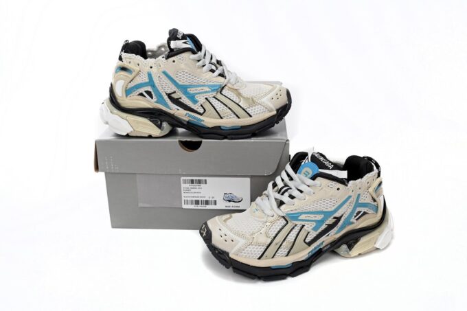 Balenciaga Runner Beige Grey Blue - Image 5