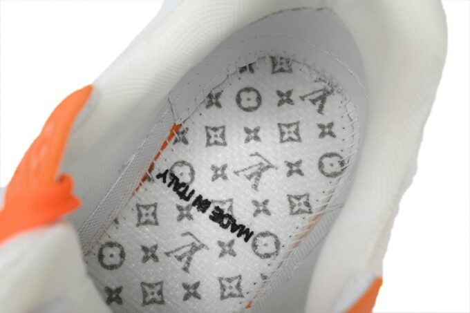 Louis Vuitton Trainer White Orange - Image 5