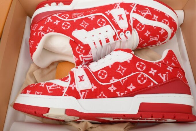 Louis Vuitton Trainer Red - Image 4