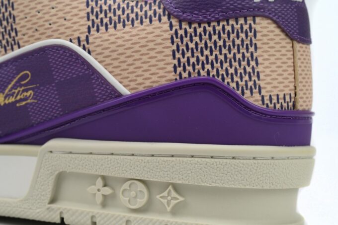 Louis Vuitton Trainer White Purple - Image 3