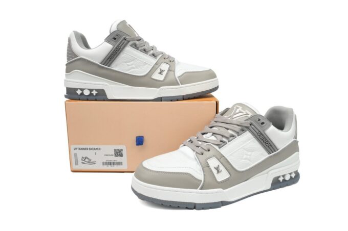 Louis Vuitton Trainer Grey White - Image 14