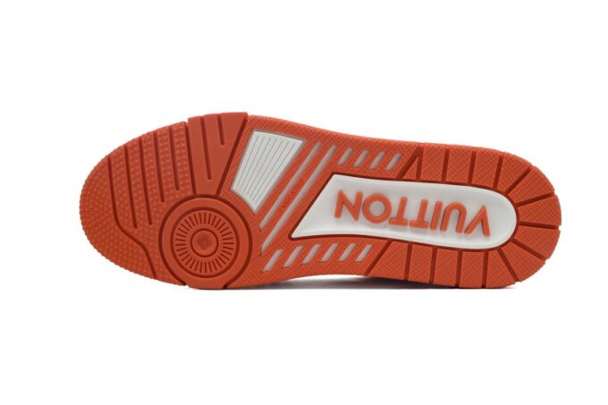 Louis Vuitton Trainer White Orange - Image 6