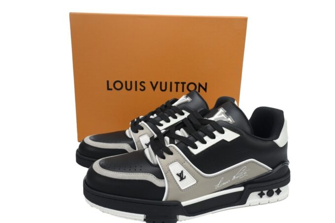 Louis Vuitton Trainer Black Gray - Image 2