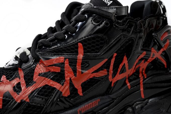 Balenciaga Runner Black And Red Characters - Image 3
