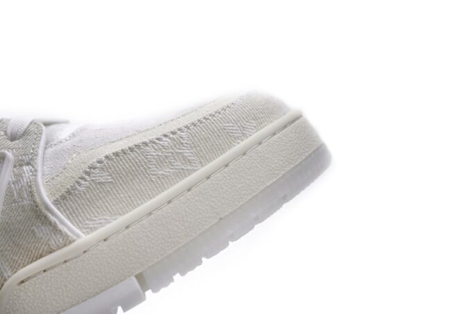 Louis Vuitton Trainer White Denim - Image 6