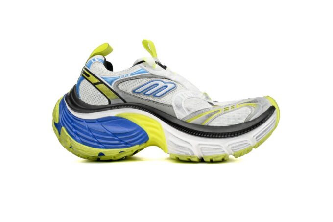 Balenciaga 10XL White Blue Fluorescent Green - Image 4