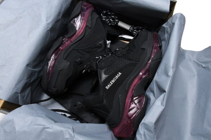 Balenciaga Triple S Black Claret Red - Image 5