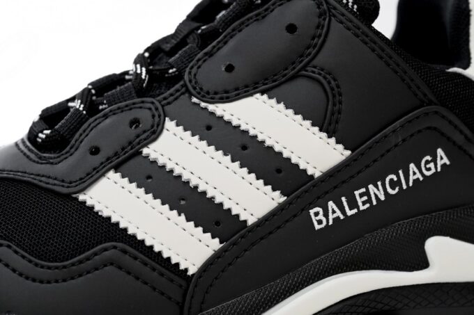 Balenciaga Triple S Black And White Bars - Image 7