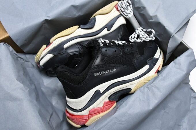Balenciaga Triple S Black Red - Image 8