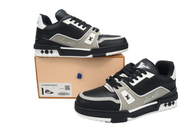 Louis Vuitton Trainer Black Gray - Image 8