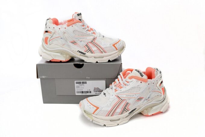 Balenciaga Runner White Orange - Image 9