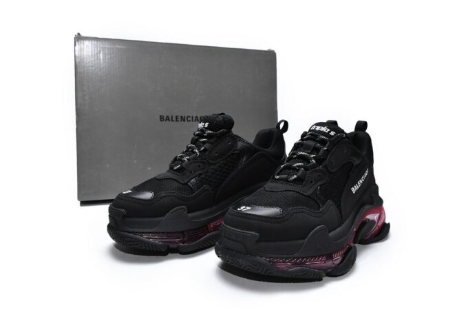 Balenciaga Triple S Black Claret Red - Image 7