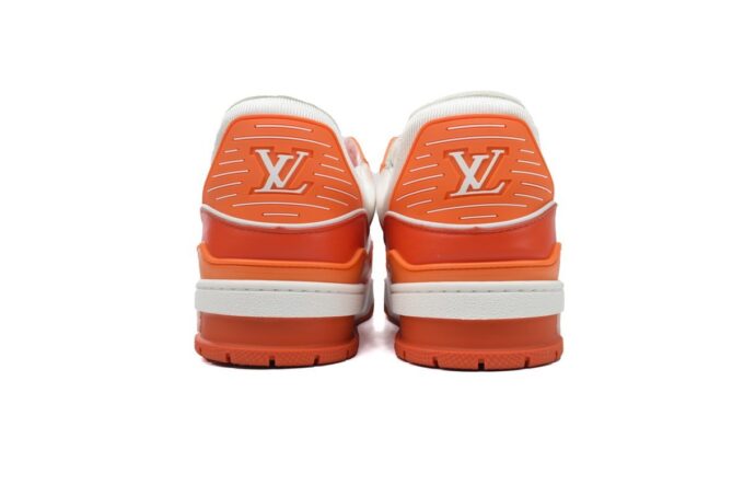 Louis Vuitton Trainer White Orange - Image 8