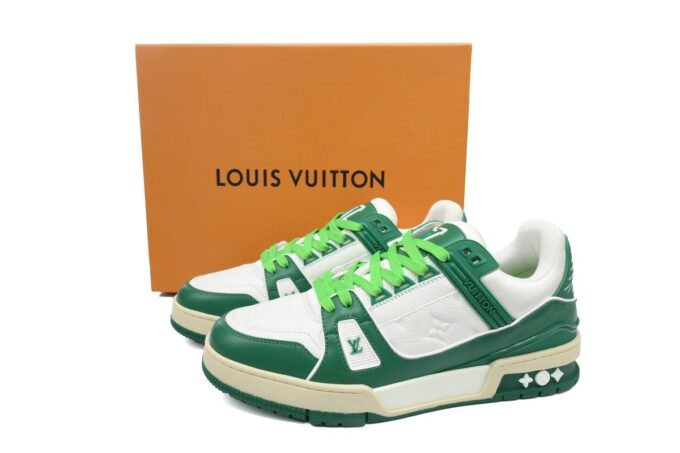Louis Vuitton Trainer White Green - Image 7