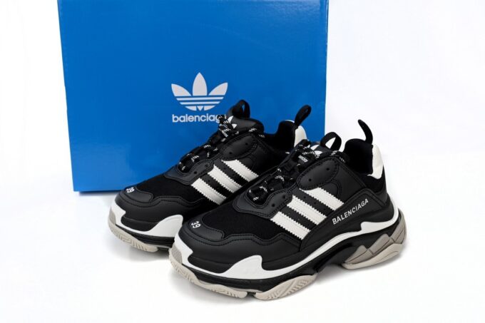 Balenciaga Triple S Black And White Bars - Image 9