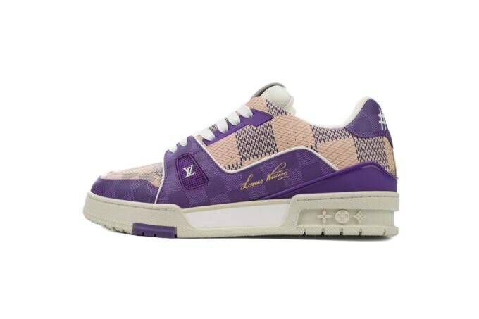 Louis Vuitton Trainer White Purple