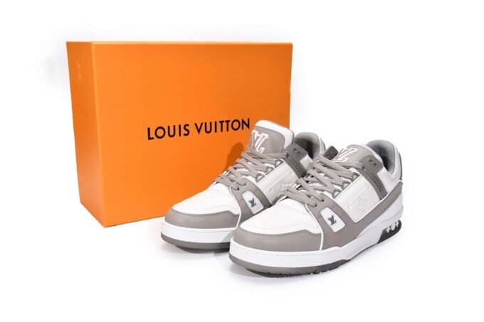 Louis Vuitton Trainer Grey White - Image 2