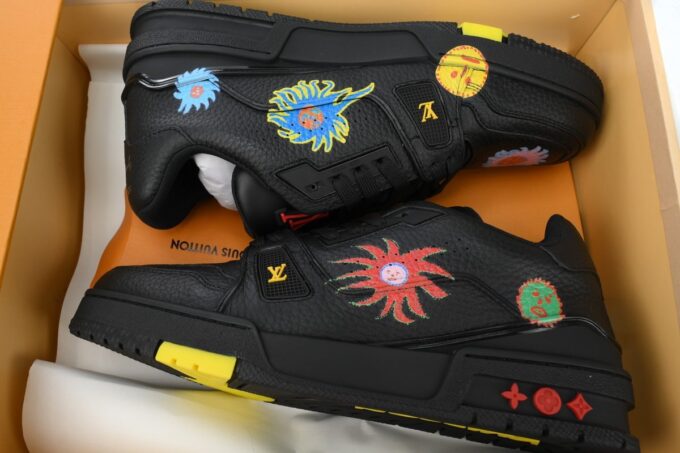 Louis Vuitton x Yayoi Kusama Trainer Black - Image 8