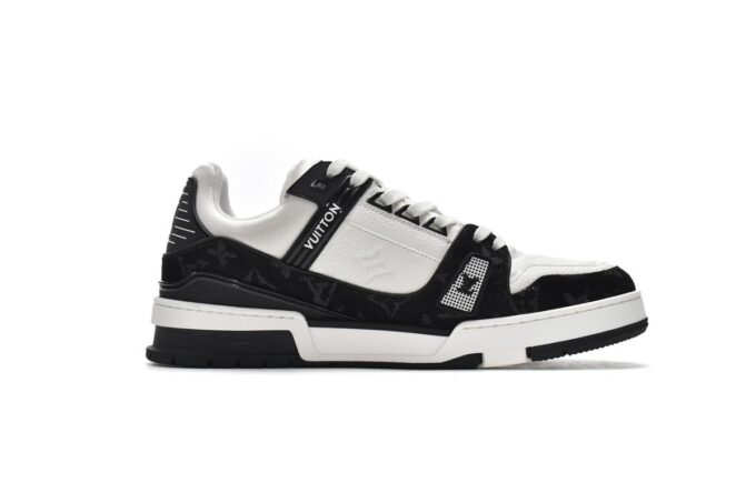 Louis Vuitton Trainer Black And White Cloth Cover - Image 10