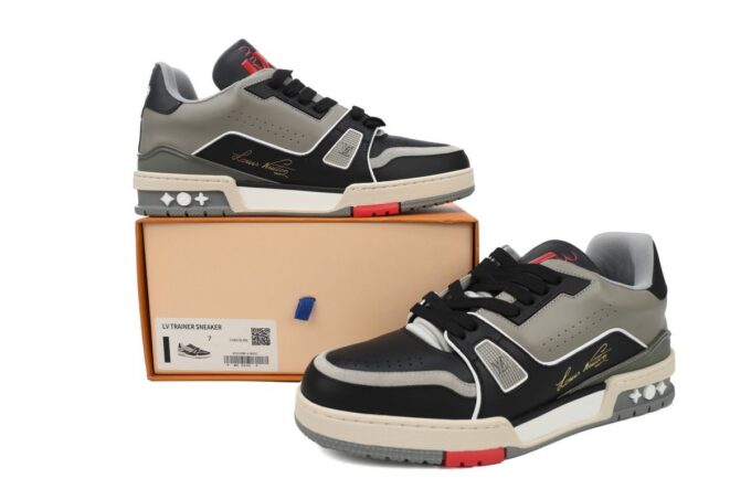 Louis Vuitton Trainer Grey Black - Image 8