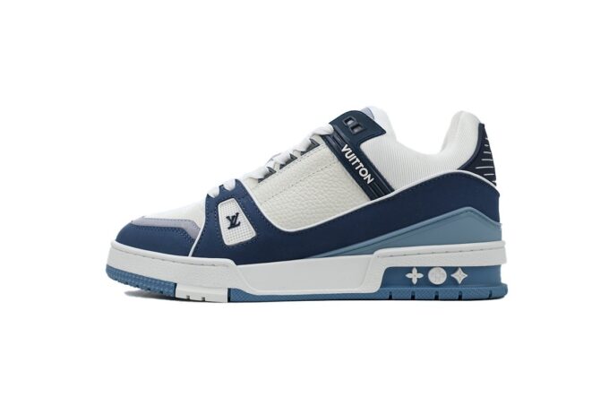 Louis Vuitton Trainer White Blue