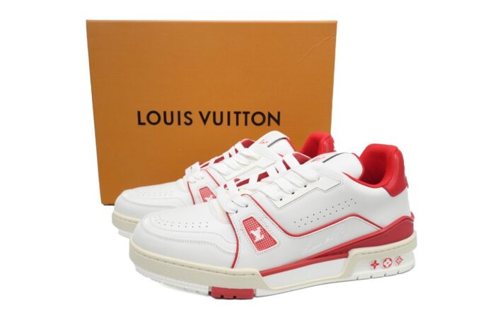 Louis Vuitton Trainer White Red - Image 13