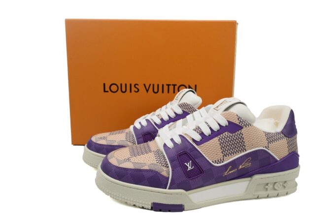 Louis Vuitton Trainer White Purple - Image 8