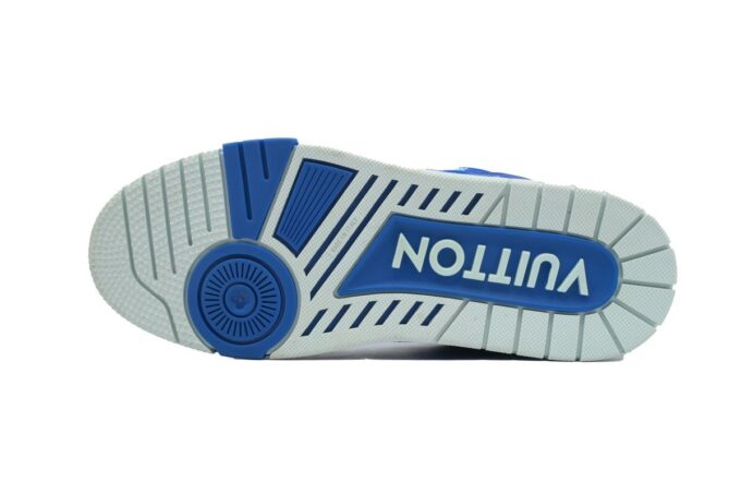Louis Vuitton Trainer White Blue - Image 6