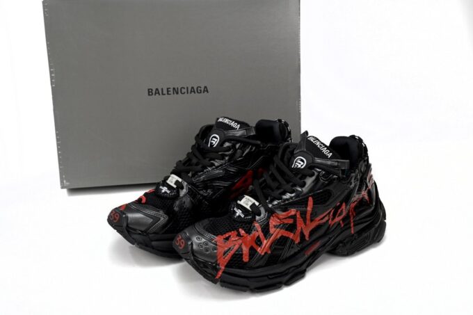 Balenciaga Runner Black And Red Characters - Image 8