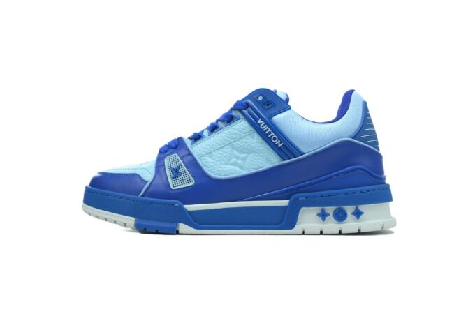 Louis Vuitton Trainer White Blue