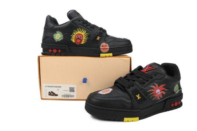 Louis Vuitton x Yayoi Kusama Trainer Black - Image 9