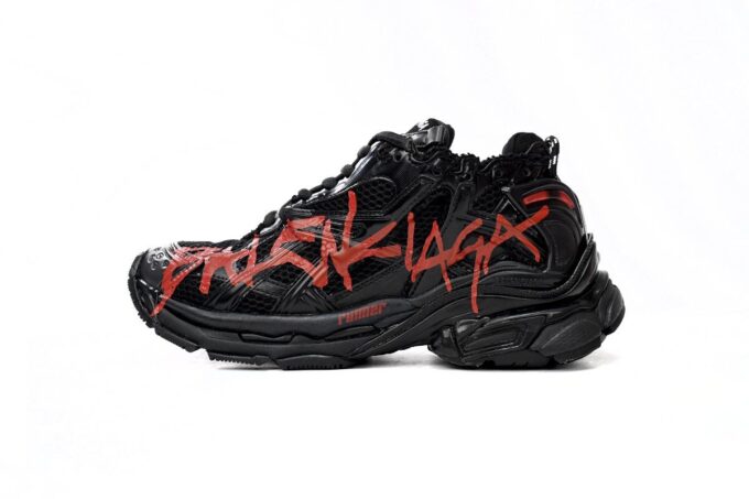 Balenciaga Runner Black And Red Characters