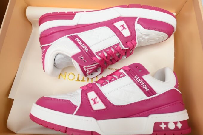 Louis Vuitton Trainer Rose Red - Image 8