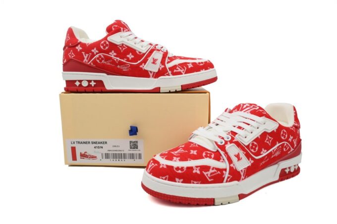 Louis Vuitton Trainer Red - Image 11