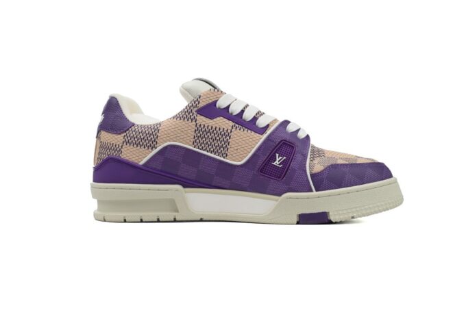 Louis Vuitton Trainer White Purple - Image 12