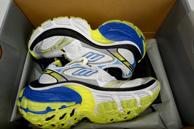 Balenciaga 10XL White Blue Fluorescent Green - Image 10
