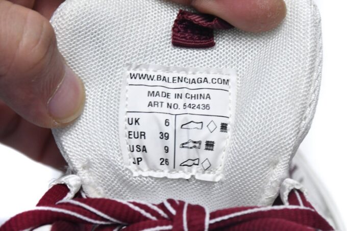 Balenciaga Track White Claret Red - Image 15