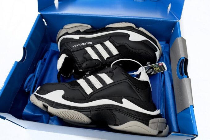 Balenciaga Triple S Black And White Bars - Image 14