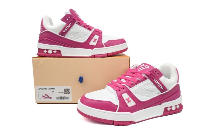Louis Vuitton Trainer Rose Red - Image 12